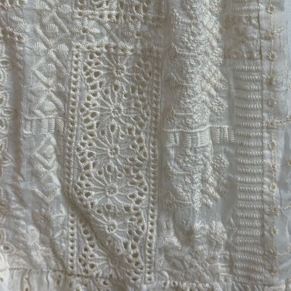 Johnny Was Lexan Embroidered Button-Down Slip Dress Boho Chic Size Large - Picture 10 of 13